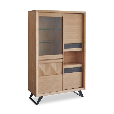 Vitrine 3 portes bois Delta