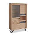 Vitrine 3 portes bois Delta